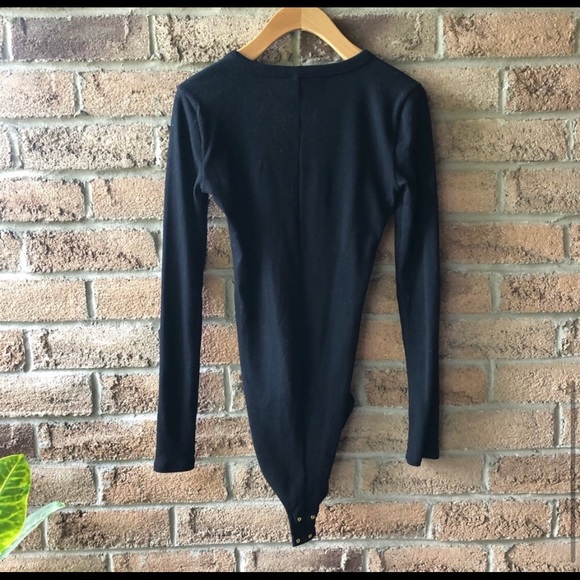 J. CREW | Long sleeve button up ribbed bodysuit - Picture 5 of 5